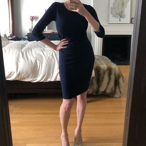 DVF dark blue wool dress sz 4